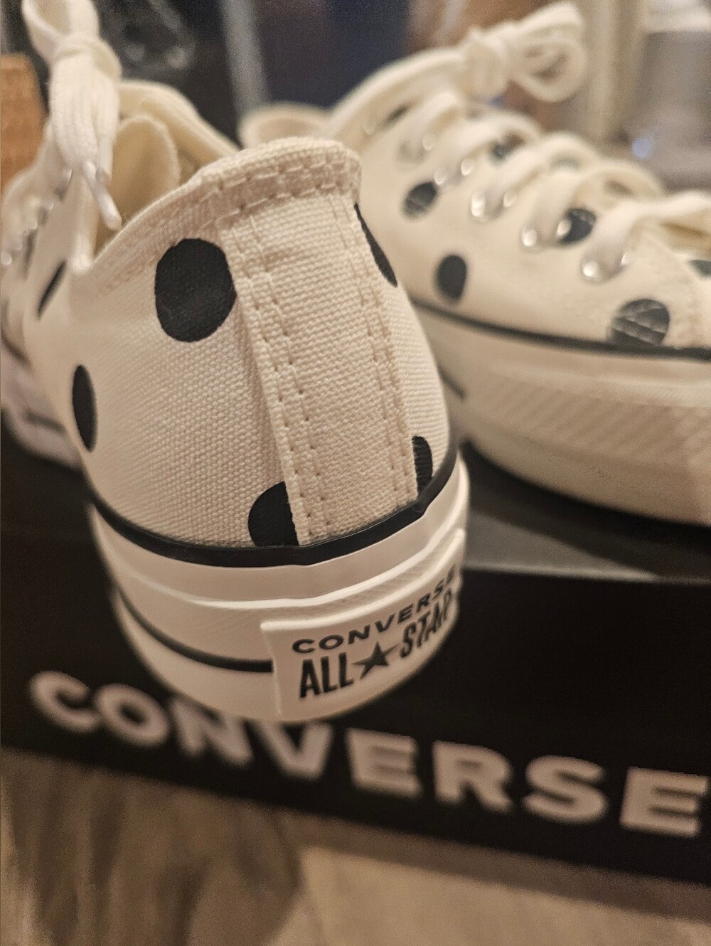Converse Chuck Taylor All Star Lift Platform Polka Dots Size 8/39 - Picture 6 of 15